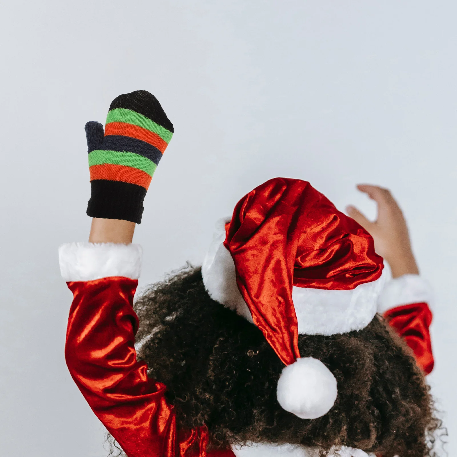 Sarung Tangan Rajutan Hangat Warna Cerah Pelindung Tangan Musim Dingin Anti Gores Tahan Dingin Cakupan Penuh Uniseks Luar Ruangan