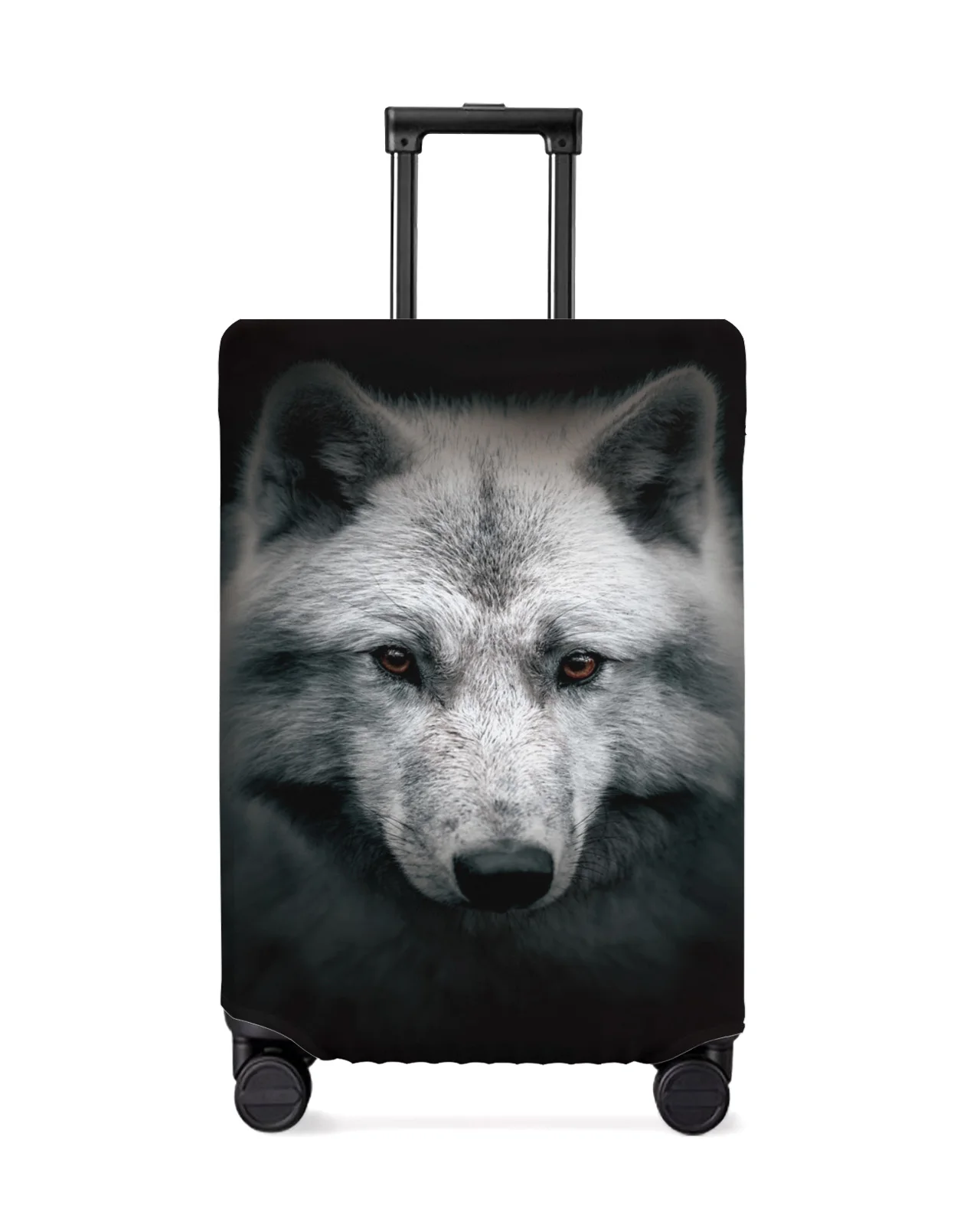 Animal Wolf Head Black Travel Luggage Protective Cover for Travel Accessories Suitcase Elastic Dust Case Protect Sleeve