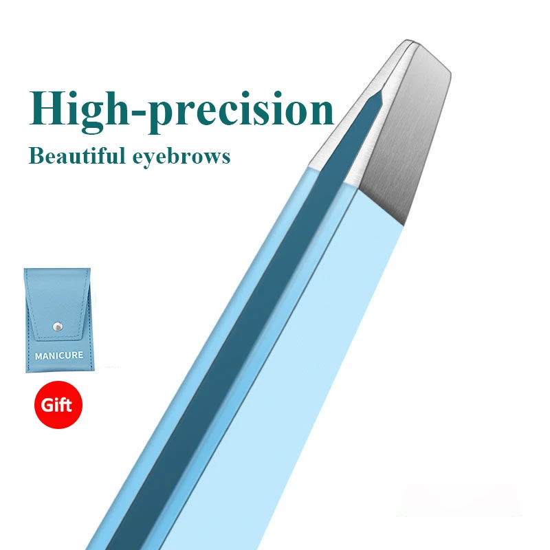 Colorful Eyebrow Tweezer Hair Beauty Fine Hairs Puller Stainless Steel Slanted Eye Brow Clips Removal Makeup Tools