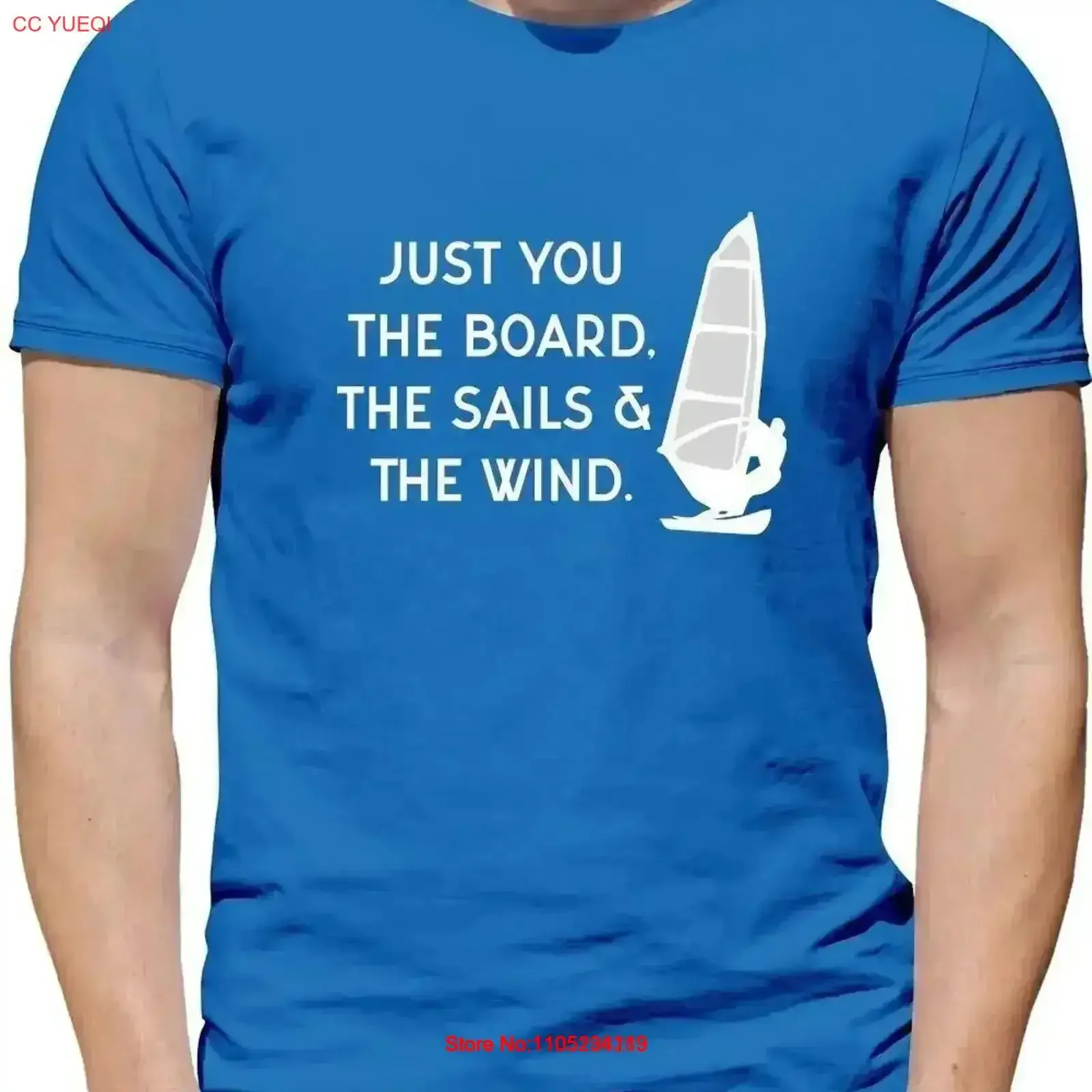 Just You The Sails Wind Mens T Shirt Windsurf Windsurfing Sail vintage Washed Top For Everyday Wear designer clothes streetwear