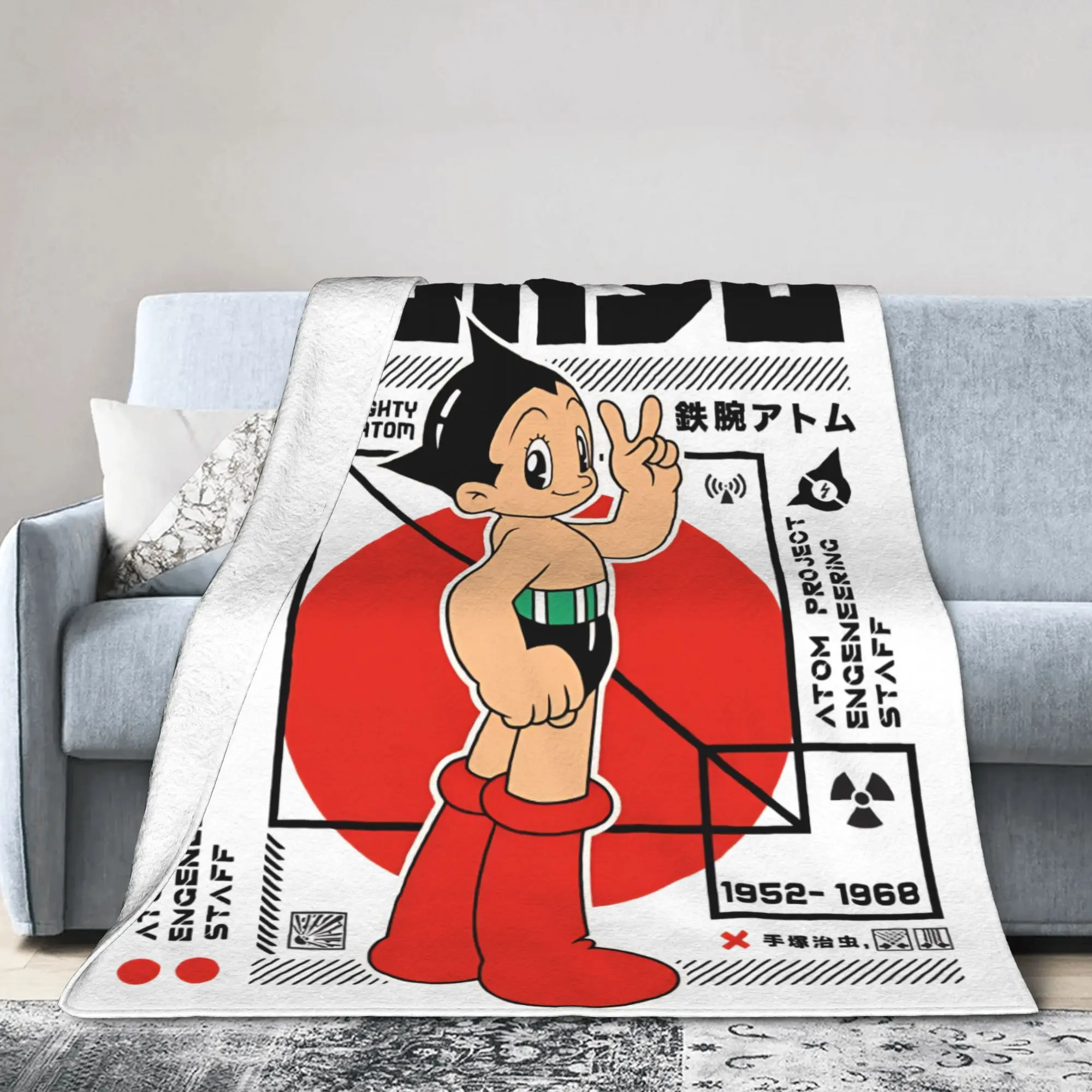 Astroboy Astro Boy Anime Blanket Cover  Flannel Throw Blankets Bed Sofa Decoration Soft Warm Bedspreads
