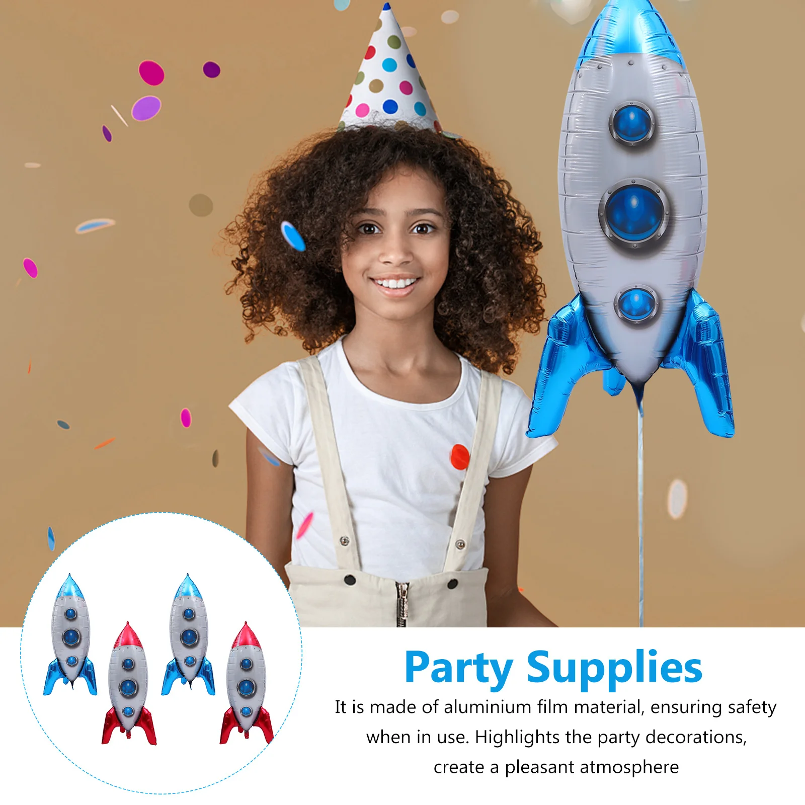 

4Pcs Aluminium Film Balloons Party Supplies Birthday Decorative Balloons Unique Creative Indoor Outdoor Festival