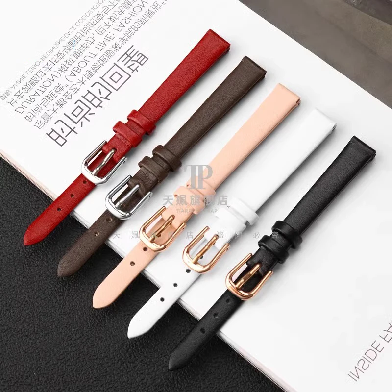 حزام ساعة جلدي سوار حريري لتيسو 1853 T058 T 058109 إكسسوارات ساعة سيكو فوسيل جيما للسيدات بسوار جلدي 9 ملم