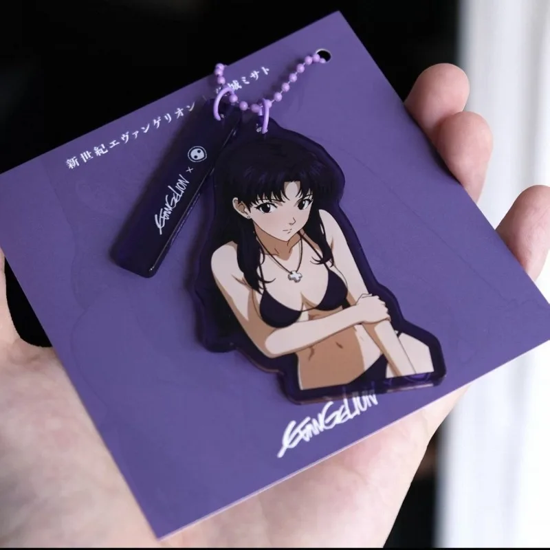 Evangelion Ayanami Rei Asuka Keychain Acrylic Anime Backpack Pendant Keychain Katsuragi Illustrious Pendant Jewelry Accessories view 5