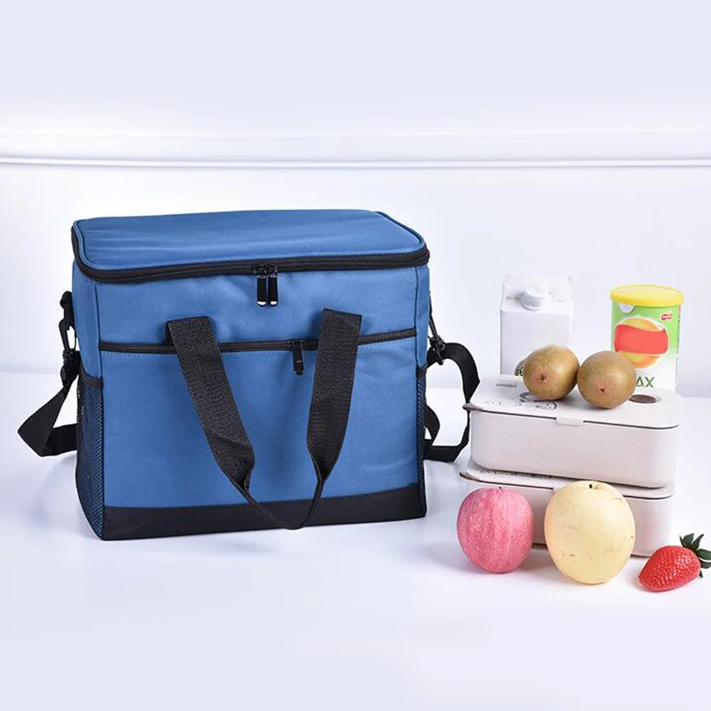 

Reusable Insulated Lunch Bag Navy Waterproof Portable Tote for Office School Trip Lightweight Thermal Carrier Lunch Bag