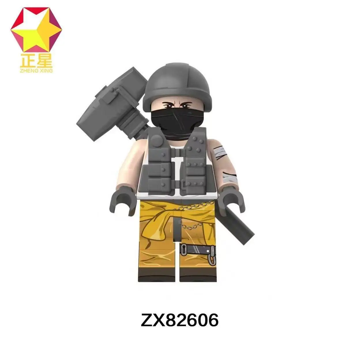 Triangle zx82611 Reis Minifiguren von Drittanbietern, zusammengebaute Spielzeug-Militärtasche