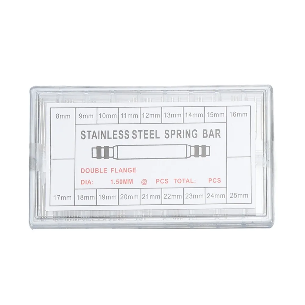 98pcs Metal Watch Band Strap Link Pins Remover Plastic Silver Watch Spring Bar Removal Tool Watch Sizing Tool