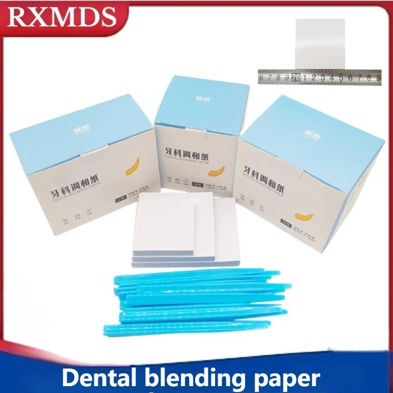 500Sheets Dental Disposable Blending Paper Adhesive Powder Mixing Paper Thickened Sampling Paper with Double-sided Film Coating
