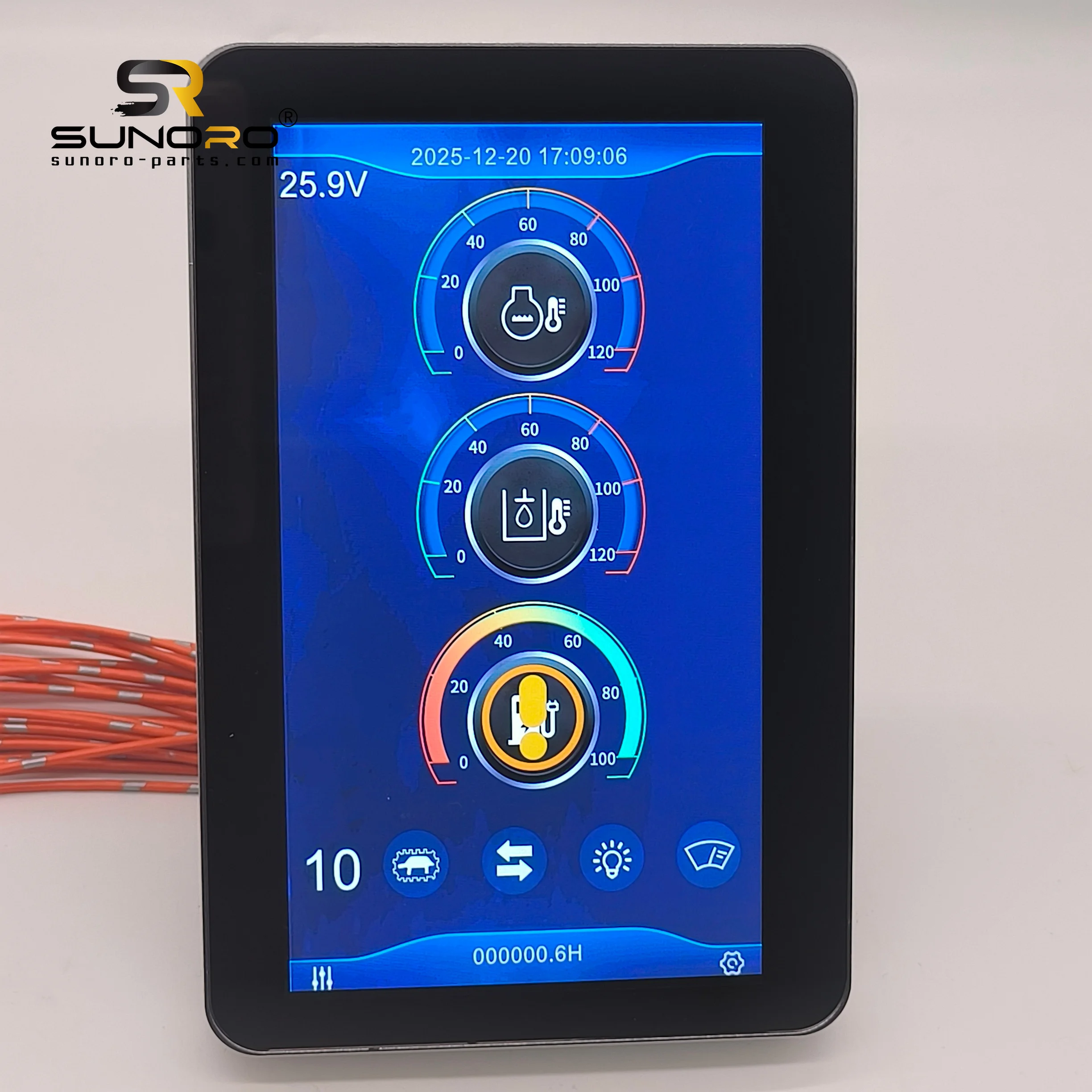 

Высококачественный универсальный дисплей для экскаватора: отображение температуры воды, скорости, наработки часов и давления масла