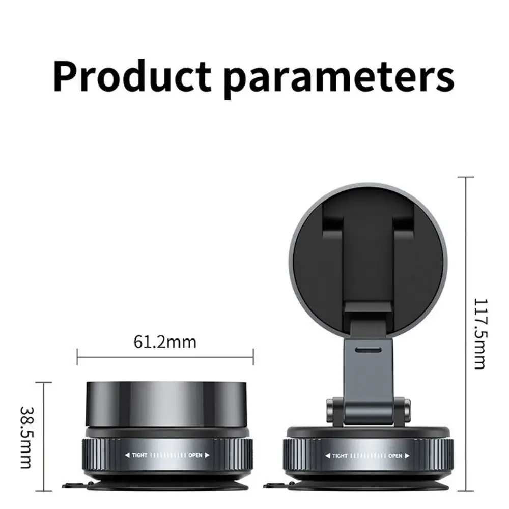 New Adjustable Vacuum Magnetic Phone Holder Suction Cup Double Sided Adsorption Bracket Rotation Foldable Car Navigation Mount