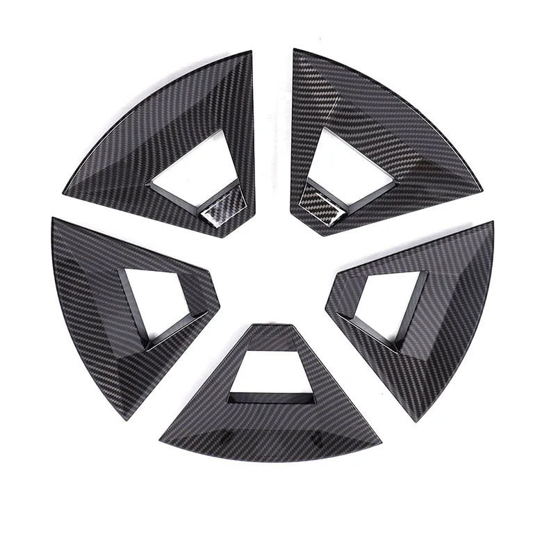 For 24+ models of BMW 5 Series 934 car wheel hub decorative plate ABS carbon fiber pattern 5PCS (replacement model)