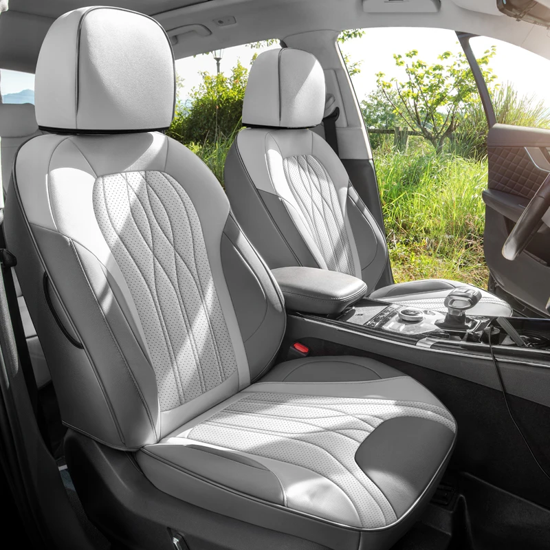 PU Leather Full Surround 5‑Seat Car Seat Covers Cushion Protector Compatible with Hongqi HS5 Auto Interior Fittings