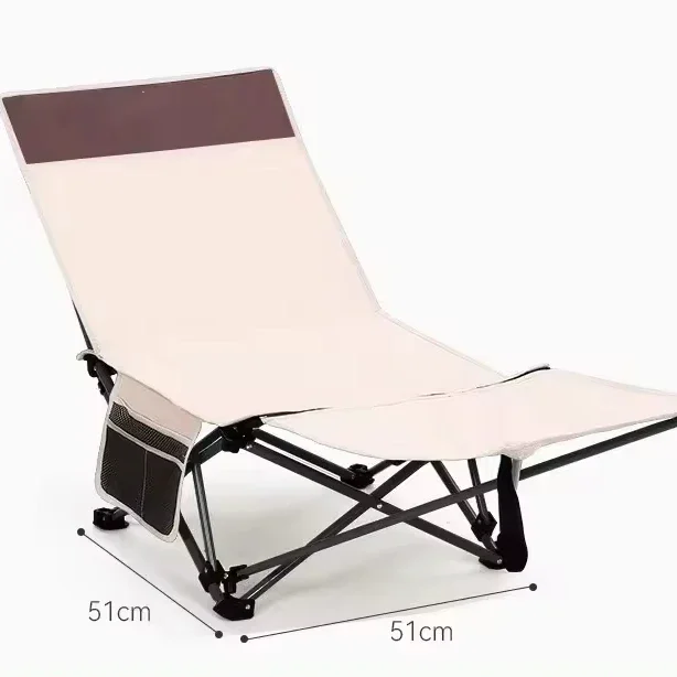 Outdoor recliner Beach chair Portable folding moon chair Office lunch break sit-down camping chair