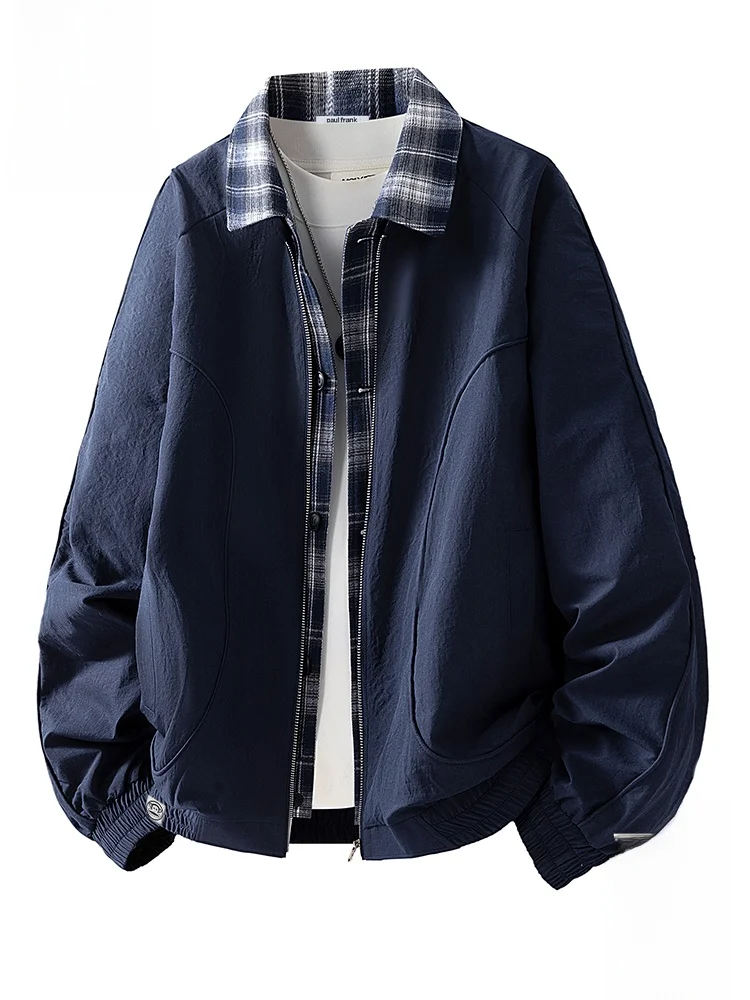 

Мужская зимняя куртка Paul Frank в клетку с комбинированными вставками, свободного кроя, с отложным воротником, для отдыха, ветрозащитная, с длинными рукавами, молодежная модная модель