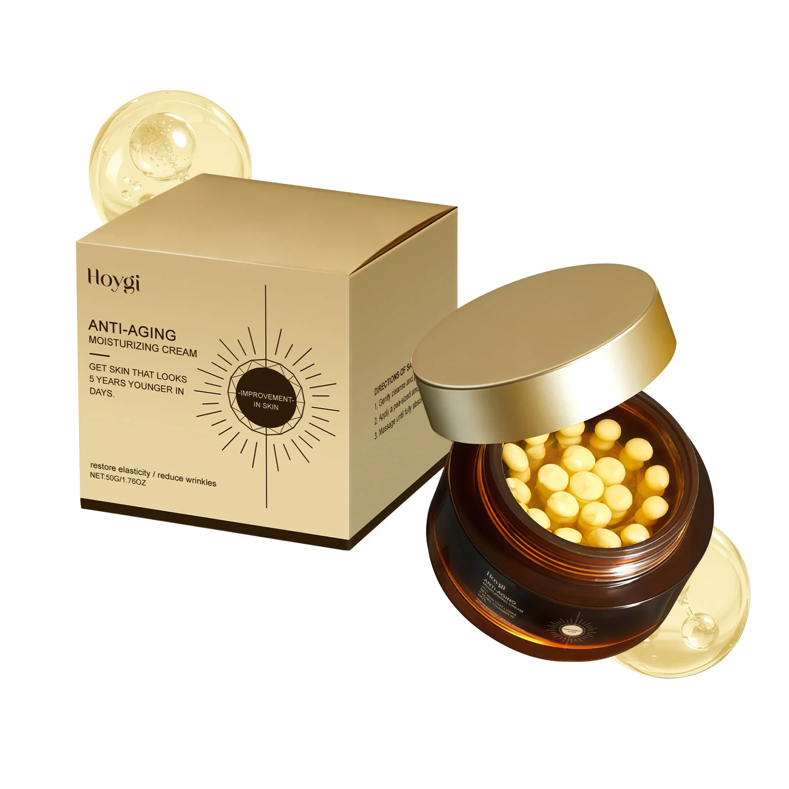 

Retinol Moisturizing Cream Hydrates Boosts Elasticity Brightens Skin Nourishes Facial Skin Gentle Care Daily Facial Cream