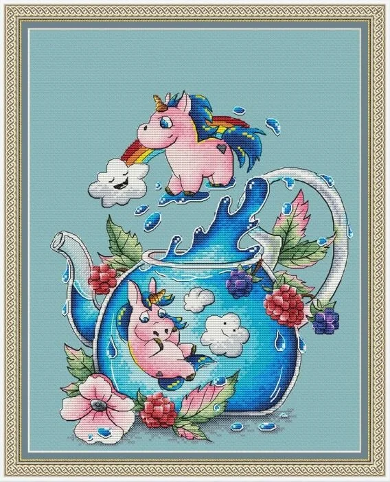 

M201010 Home Fun Cross Stitch Kit Package Greeting Needlework Counted Kits New Style Joy Sunday Kits Embroidery Cross-stitch Set