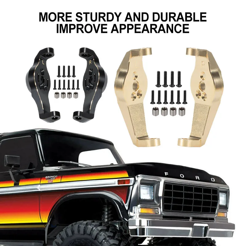 

RCGF C Hubs Brass Heavy Weights Caster Blocks For 1/10 RC Crawler Car Traxxas Trx4 TRX6 Bronco RC Upgrade Parts Accessories