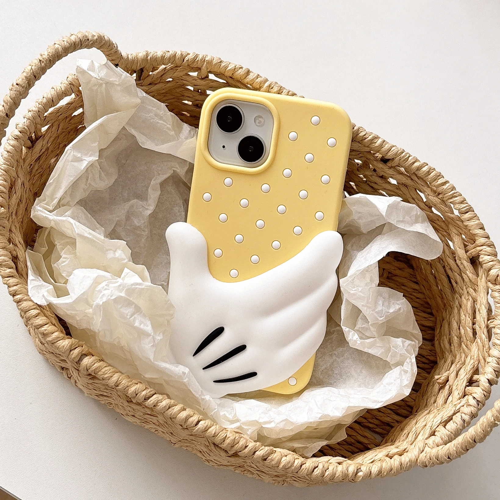 

3D Cute Cartoon Hand Palm Soft Silicone Case For iPhone 12 13 14 15Promax 16 Pro Max Shockproof Phone Back Cover Shell Kawaii