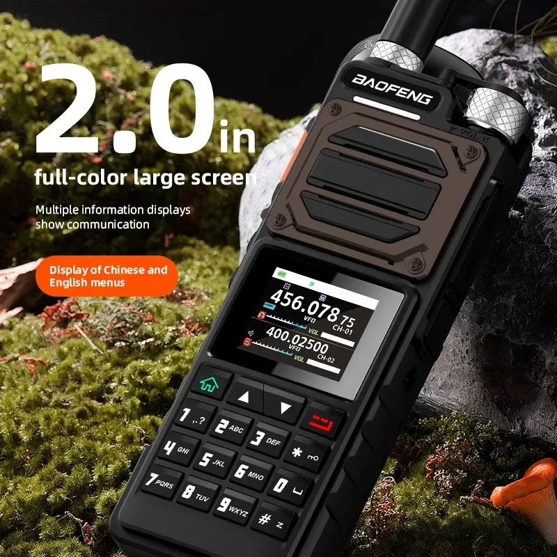 BAOFENG UV-25 10W Radioamatore portatile GPS 5200mAh Batteria UHF VHF Ricevitore multibanda tattico
