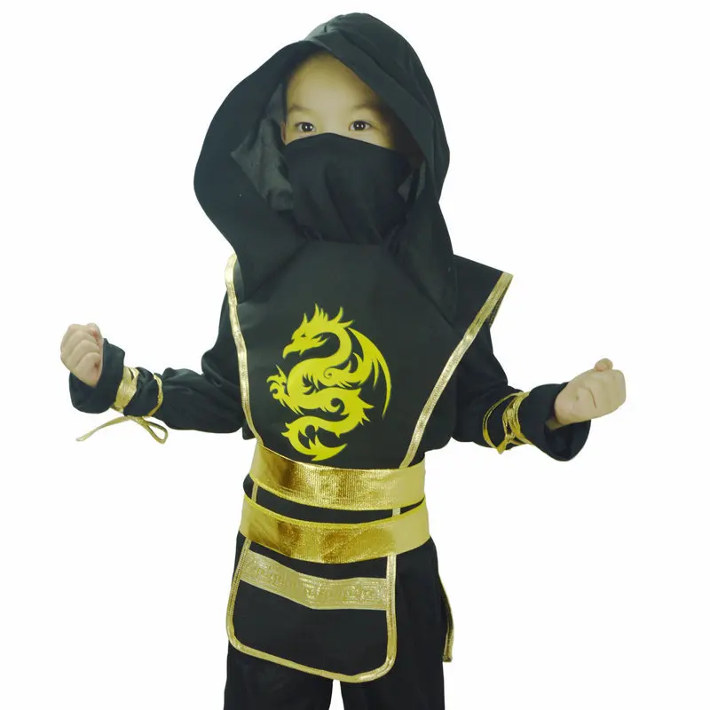 Nieuwe grappige Japanse Kids Ninja Outfit Samurai Assassin Set Party Halloween prestatie kostuum