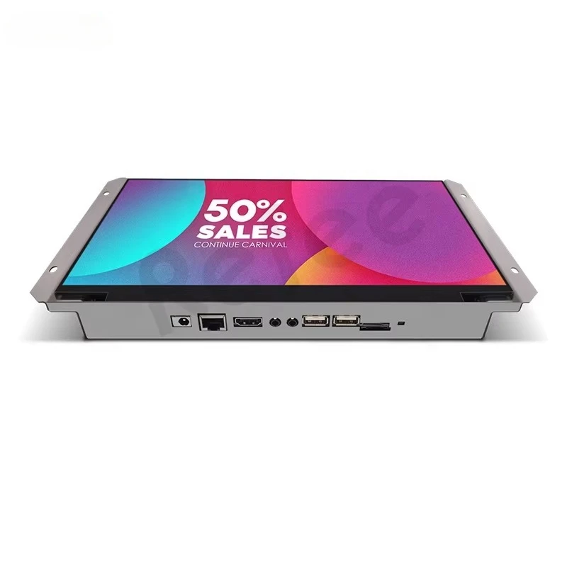 New 7 Inch TFT Open Frame Indoor Digital Media Player with 1 Year Warranty Auto Play USB/SD Support 50000 Hours Panel Life
