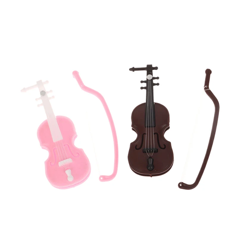 1 pz Mini violino in miniatura simulazione violino fatto a mano Desktop violino decorazione inodore casa delle bambole accessori