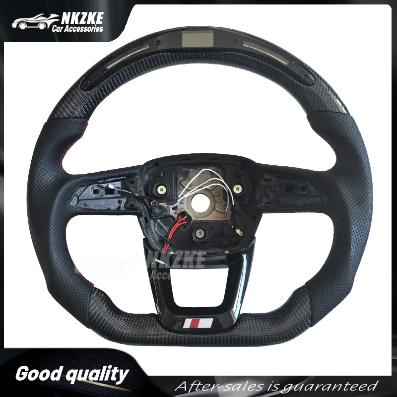 Carbon Fiber Heated Steering Wheel, Suitable For Audi Q5 SQ5 Q5L Q7 Q8, Equipped With LED light Group, Car Accessories