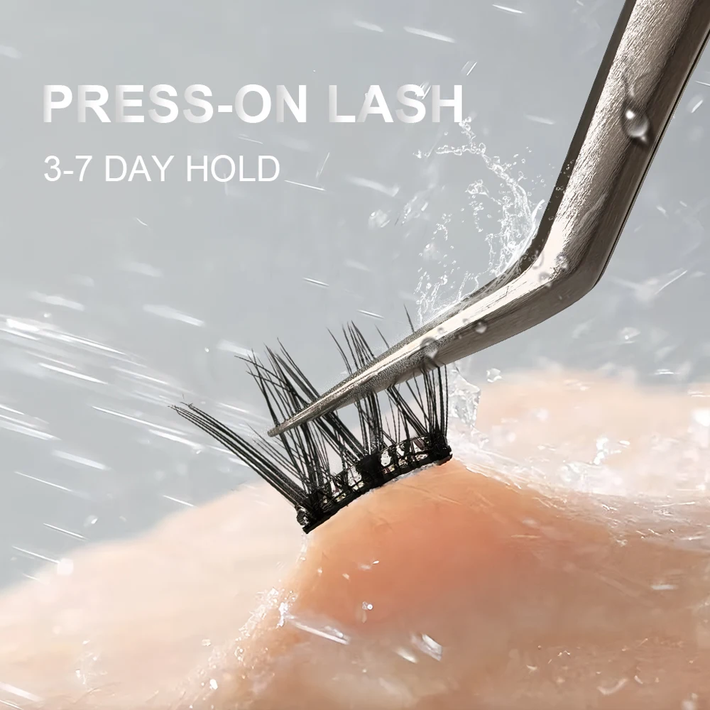 Cílios auto-adesivos, cílios cluster pré-colados, auto-stick, reutilizáveis, DIY Lash Clusters, pré-bond