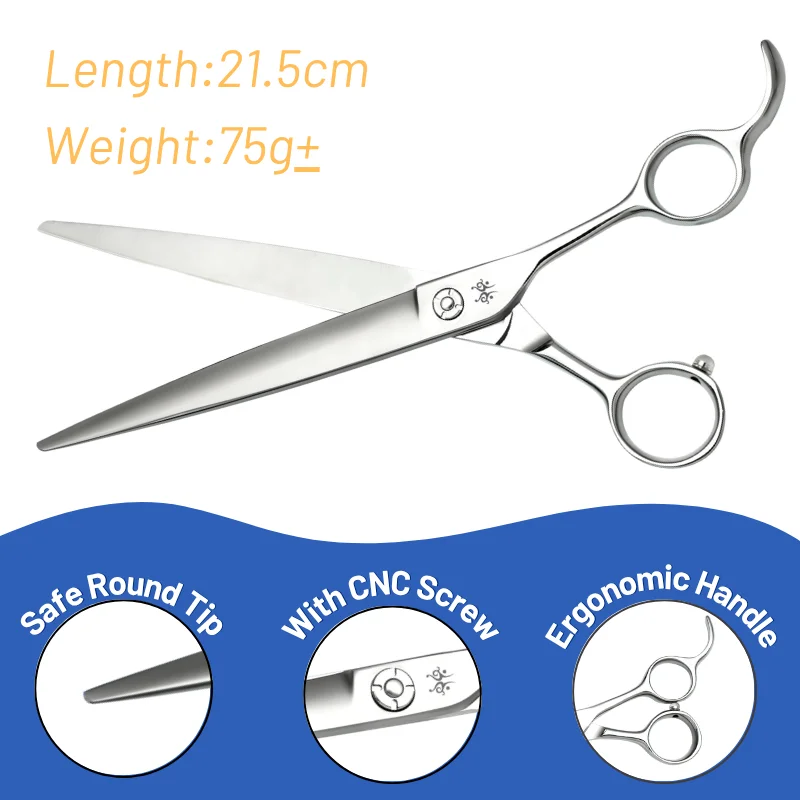 Yijiang 8inch Professional Dog Grooming Scissors Straight Cutting Shears Pet Supplies JP VG10 Steel Dog Beauty Dog Accesories