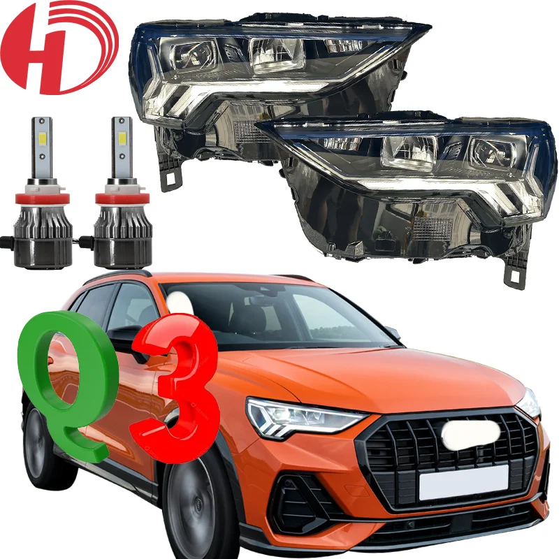 

Original 2021 2022 2023 2024 Headlight for Car Q3 Light Lamp Auto Lighting System H4 H11 H7 Led