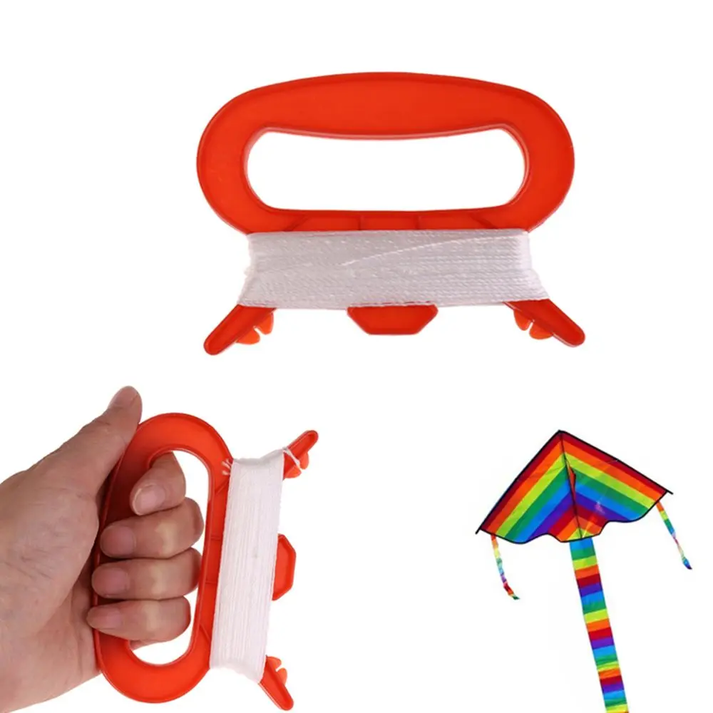 30/50/100m Kid Toys Red Color Thin Plastic Handle Board Kite Thread Winder Kite accessories Kite Line Flying Kite Line