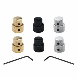 2Sets Dual Concentric Stacked Control Switch Knobs Electric Bass Guitars Black Silver Golden for Guitar Accessories Guitar Parts