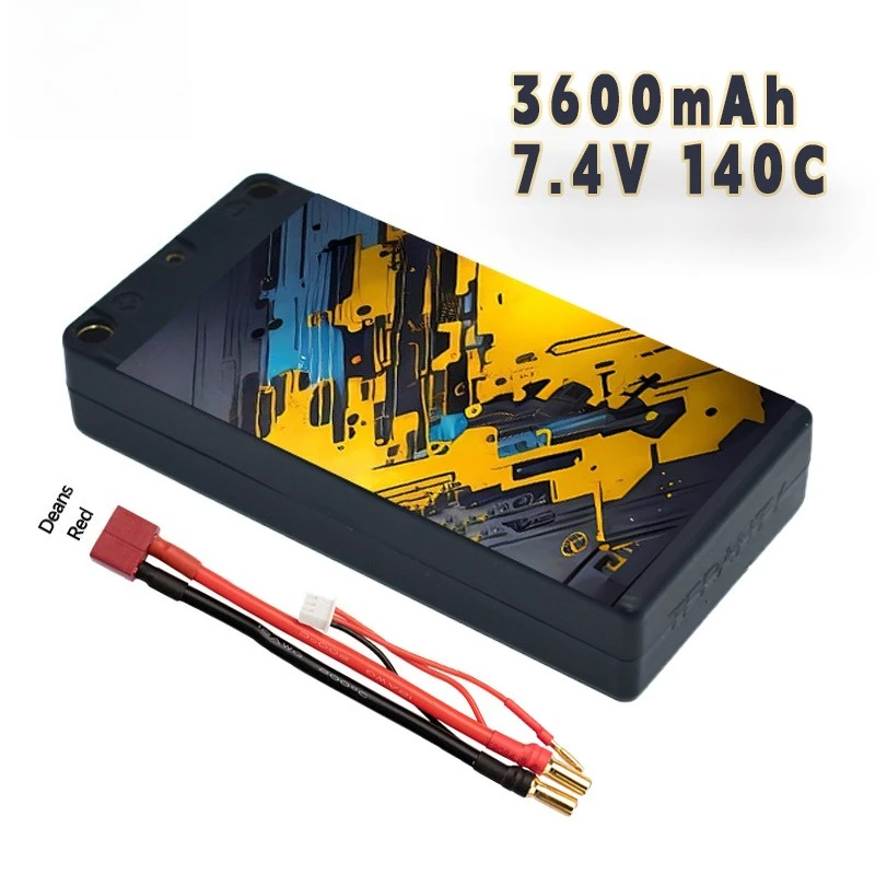

3600mAh 2S 7.4V 140C 1/12 Racing Bigfoot Off-road Thin Hard Shell Lithium Battery