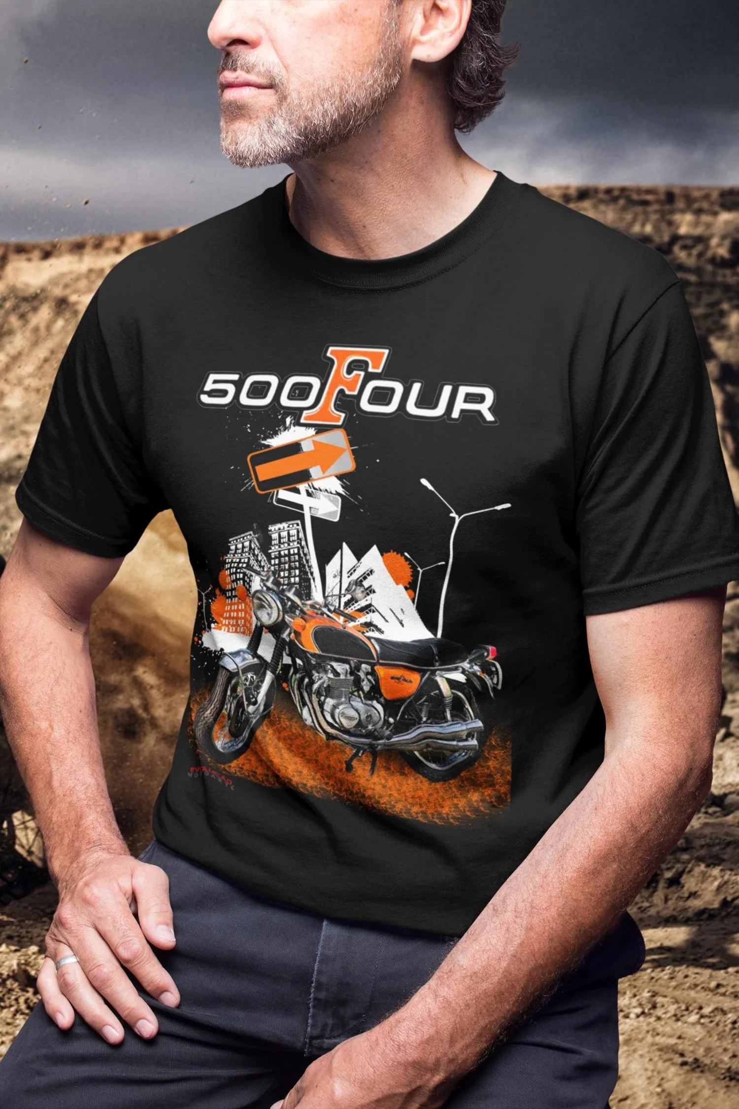 

452@EY H.onda CB500 Four T Shirt The Timeless 70s Classic Motorcycle Tee Vintage Japanese Bike Rider Top For H.onda Fans UJM Sty