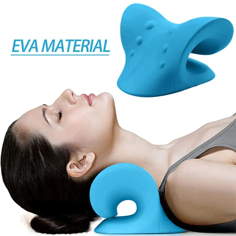 1PCS Neck Shoulder Stretcher Relaxer Cervical Chiropractic Traction Device Pillow for Pain Relief Cervical Spine Alignment Gift