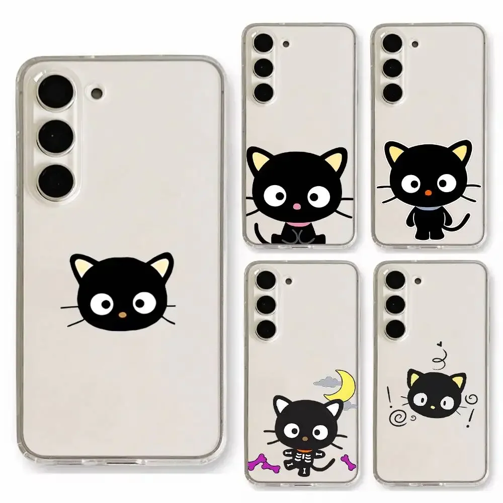 S-Sanrio C-Chococat Phone Case For Samsung Galaxy S21 S22 S23 S24 S25ULTRA FE Ultra Plus5G A52S Transparent Cover
