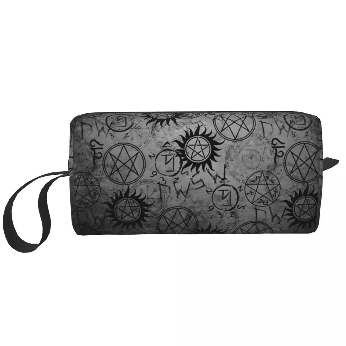 Supernatural Grey Makeup Bag Cosmetic Organizer Storage Dopp Kit Toiletry Cosmetic Bag for Women Beauty Travel Pencil Case