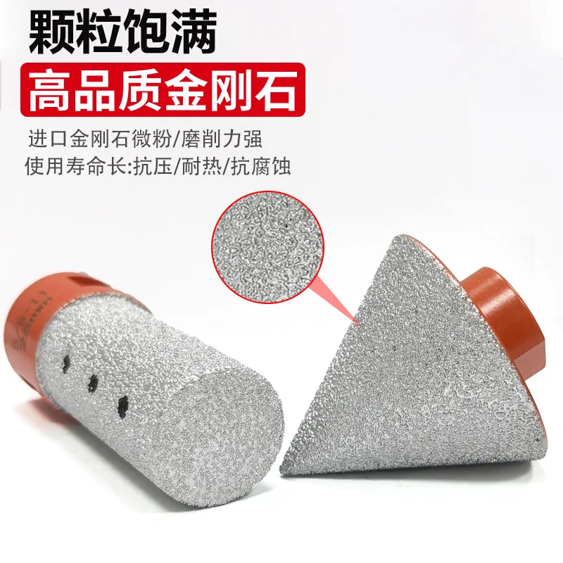 Brazed Diamond Milling Cutter Chamfer Set Ceramic Floor Tile Reaming 5/8