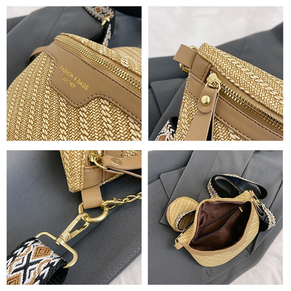 بو الجلود حقائب الموز Crossbody للنساء ، حقيبة الصدر حزام عريض ، حقيبة الكتف أحادية اللون ، محفظة النقود المعدنية ، الخصر الأنيق ، السيدات