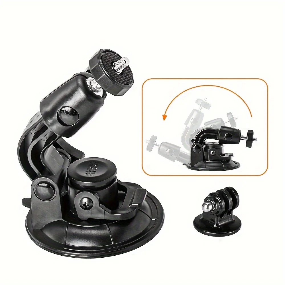 Action Camera Suction Cup Mount Windshield Camera Holder Tripod Adapter with Screw Compatible with Gopro Hero 11 10 9 8 7 6