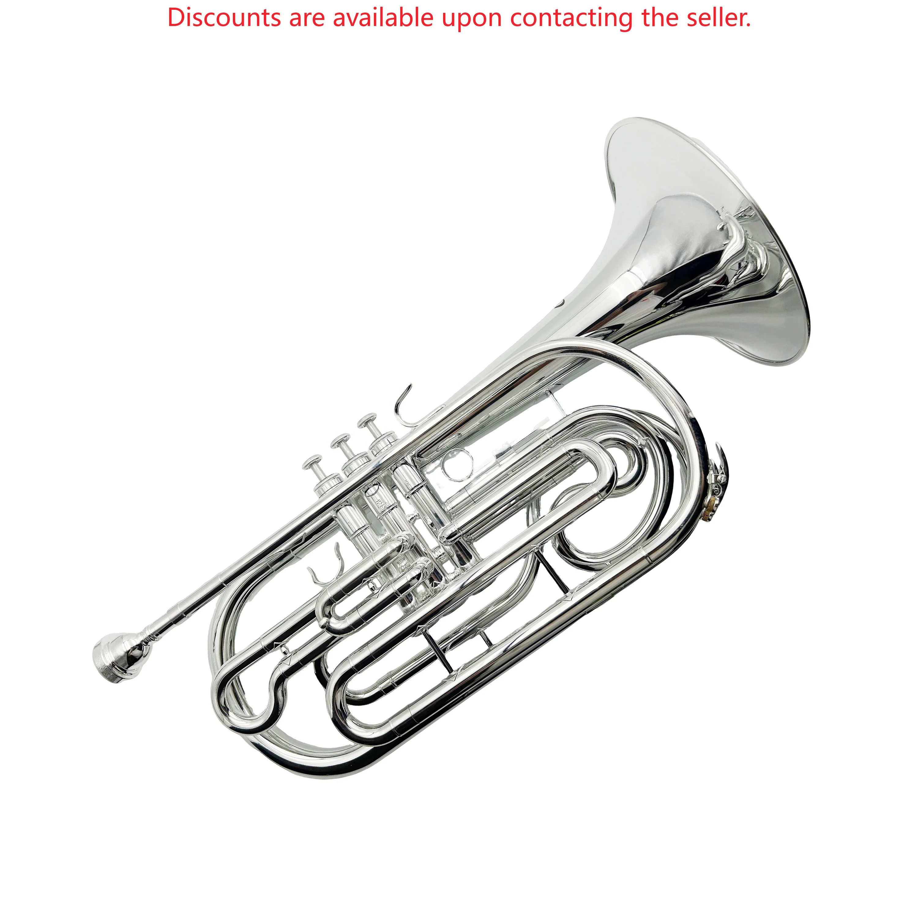 High Quality Brass Marching Trombone Bb Key Silver Plated Professional Level 12.3mm Bore 213mm Bell Diameter JYMTB1311S