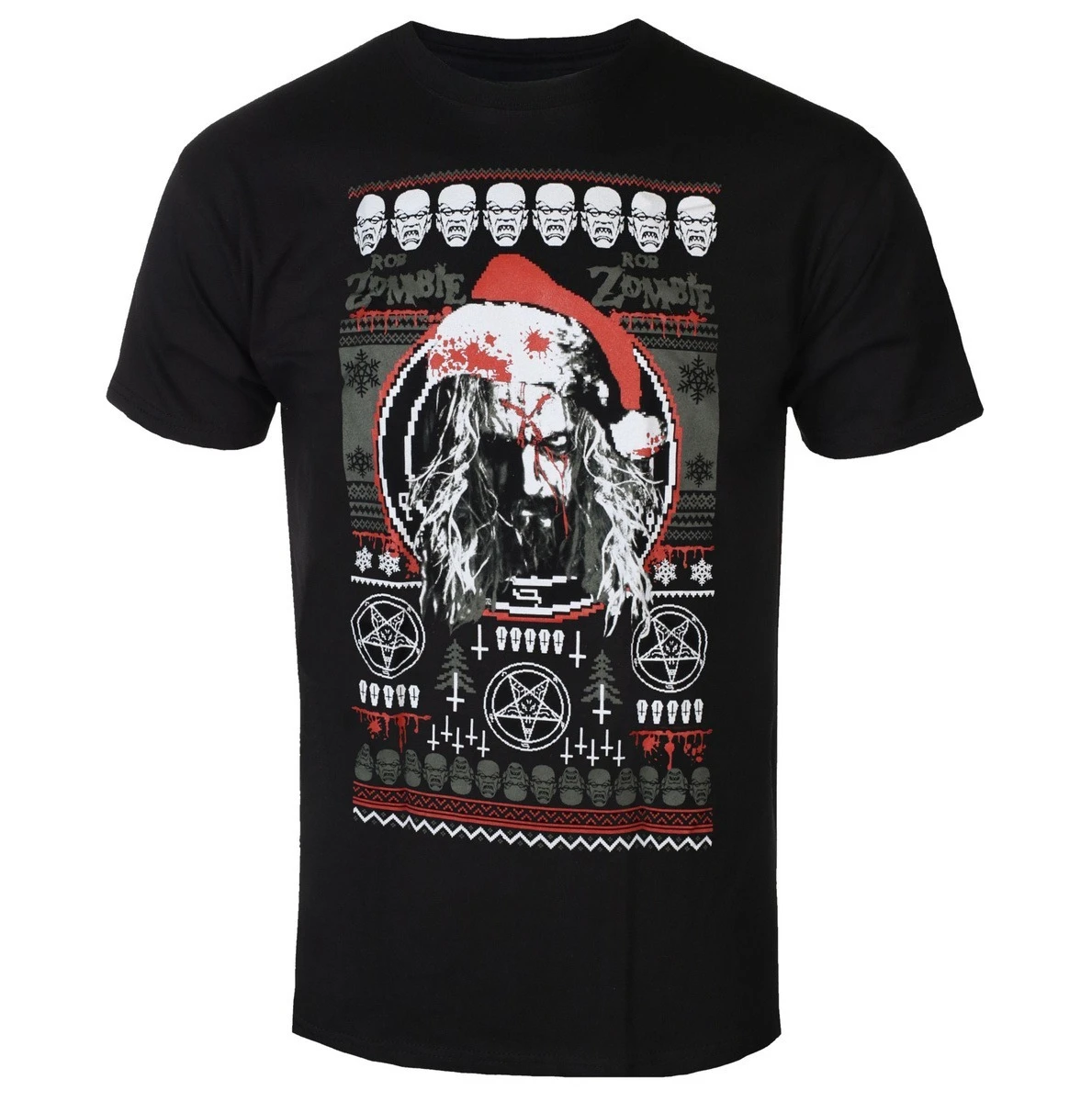 

Rob Zombie Bloody Santa Clothing Pattern Printing Summer Luxury Brand Cotton Men's and Women's T-Shirts Short Sleeves