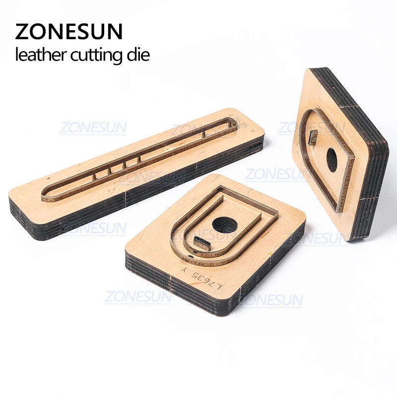 ZONESUN Custom Leather Die Cuts For Handmade Luggage Tag DIY Wedding Favors Cutting Clicker Die Steel Rule Die Leather Tools