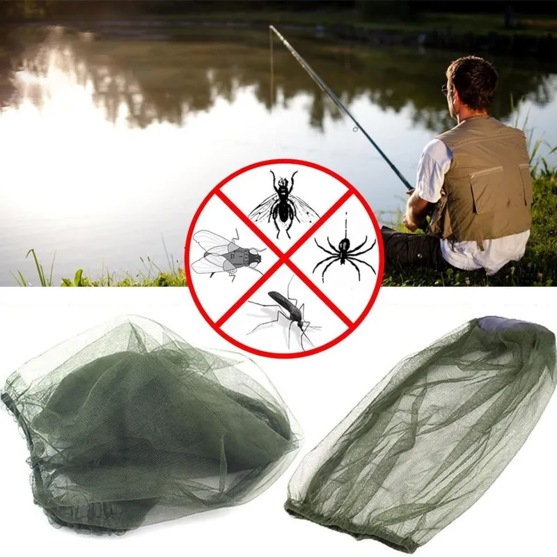 Mosquito Bee Insect Mesh Head Face Protector Net Hat Outdoor Anti Mosquito Fishing Cap Beekeeping Hat Fishing Sun Cap Mesh Mask