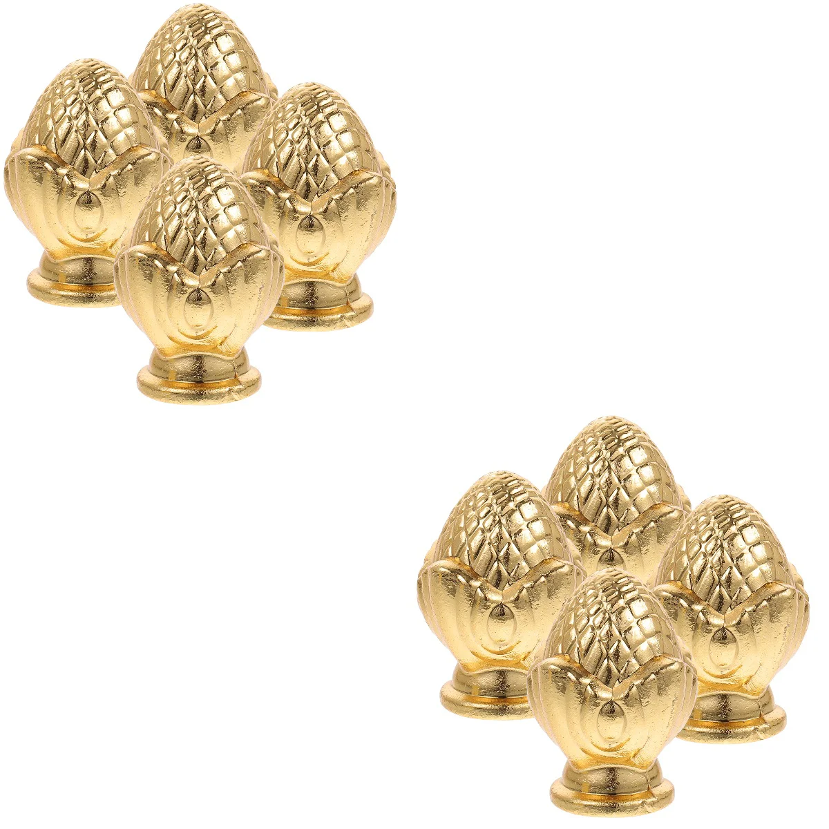 Set of 2 Lamps Decorate Golden Cap Decoration Desk Light Shade Finial Knob Zinc Alloy Bed Post Finials