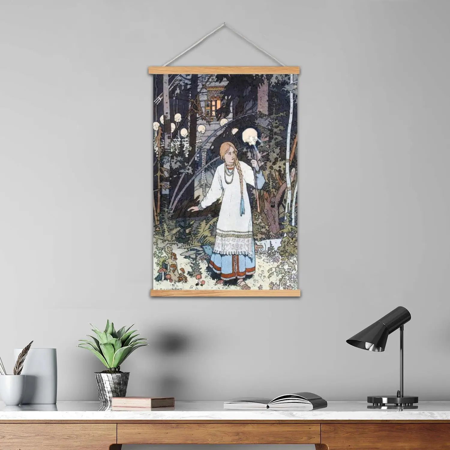 folklore Framed Wall Painting Canvas Art Poster, Wall Art,  Modern Family, Bedroom Decor, Posters,Decorative painting