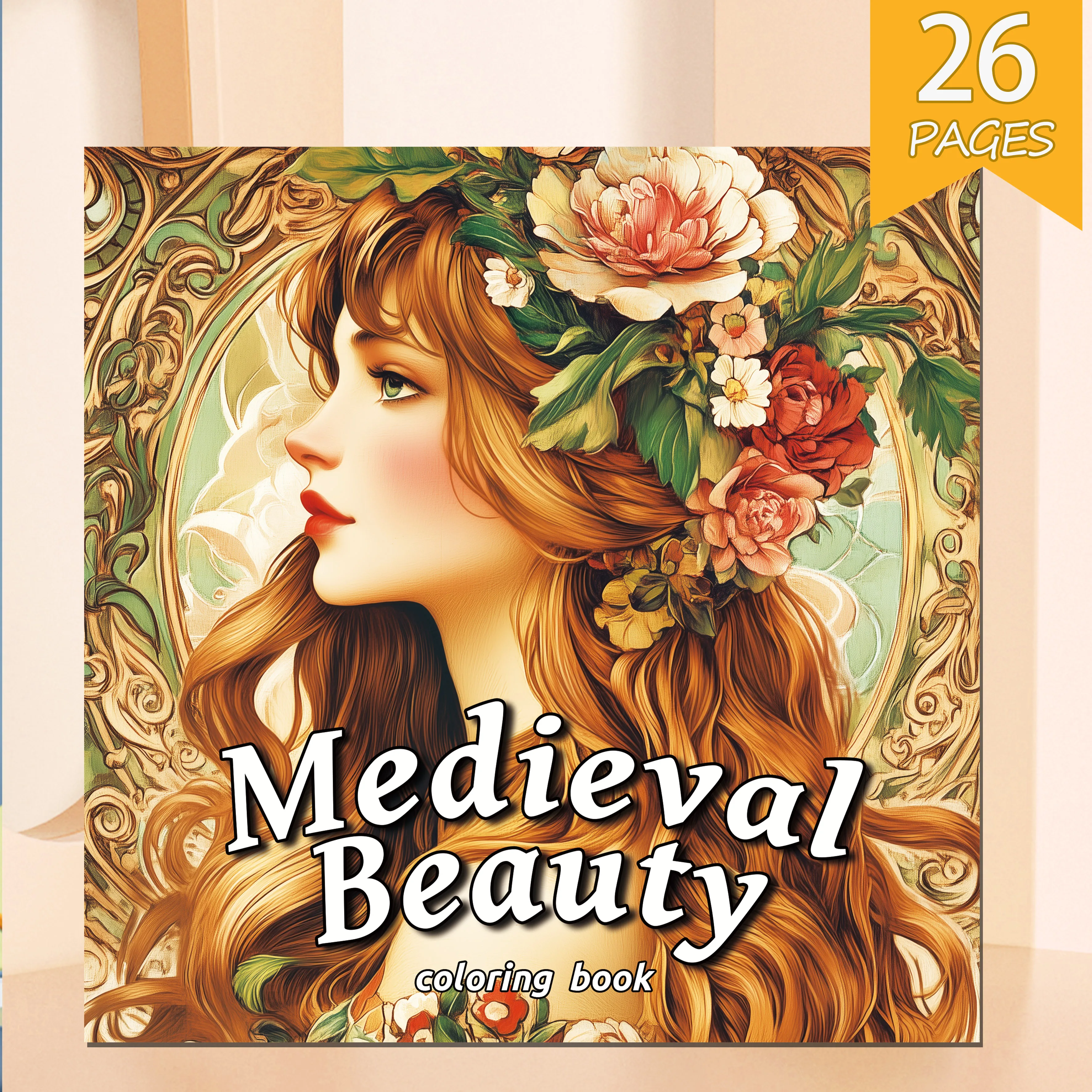 1pc Floral Fantasy Coloring Book for Teens and Adults 26Pages DIY Gift Book for Relaxation and Creative Expression Graffiti