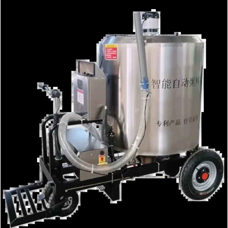 

New Stainless Steel Automatic Stirring Porridge Tank Truck For Livestock Industry With 1 Year Warranty And 250-800Kg Capacity