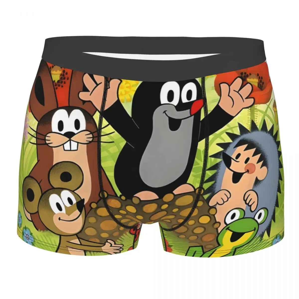 Happy The Little Mole Underpants Breathbale Panties Male Underwear Comfortable Shorts Boxer Briefs