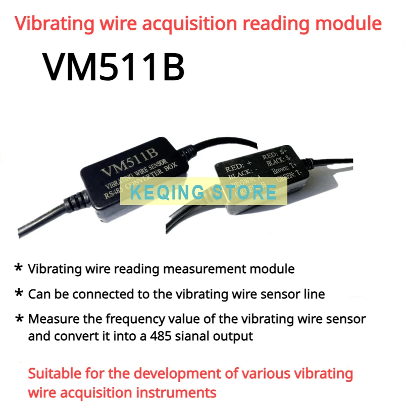 Vibrating Wire Temperature Reading Measurement Box Module 485 Output Waterproof VM511B Input Voltage Interface